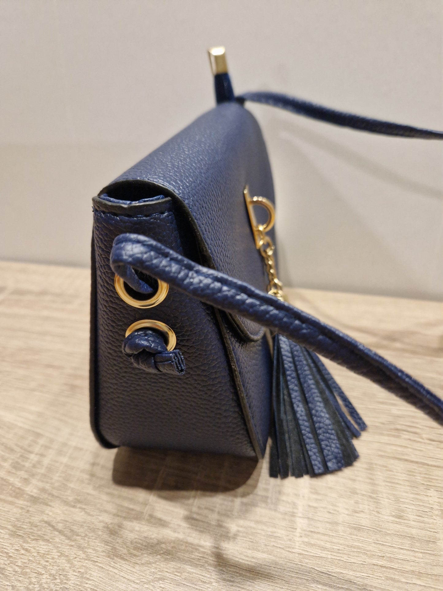 Navy Tassel Shoulder Bag