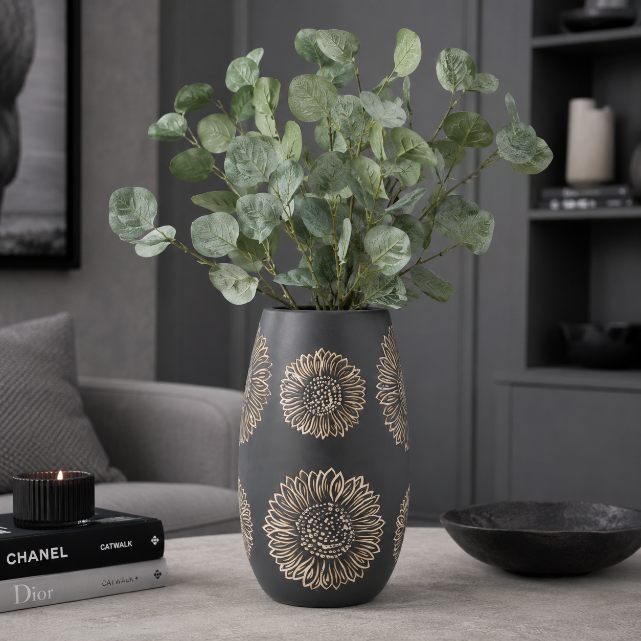 Artisan Grey Flower Vase