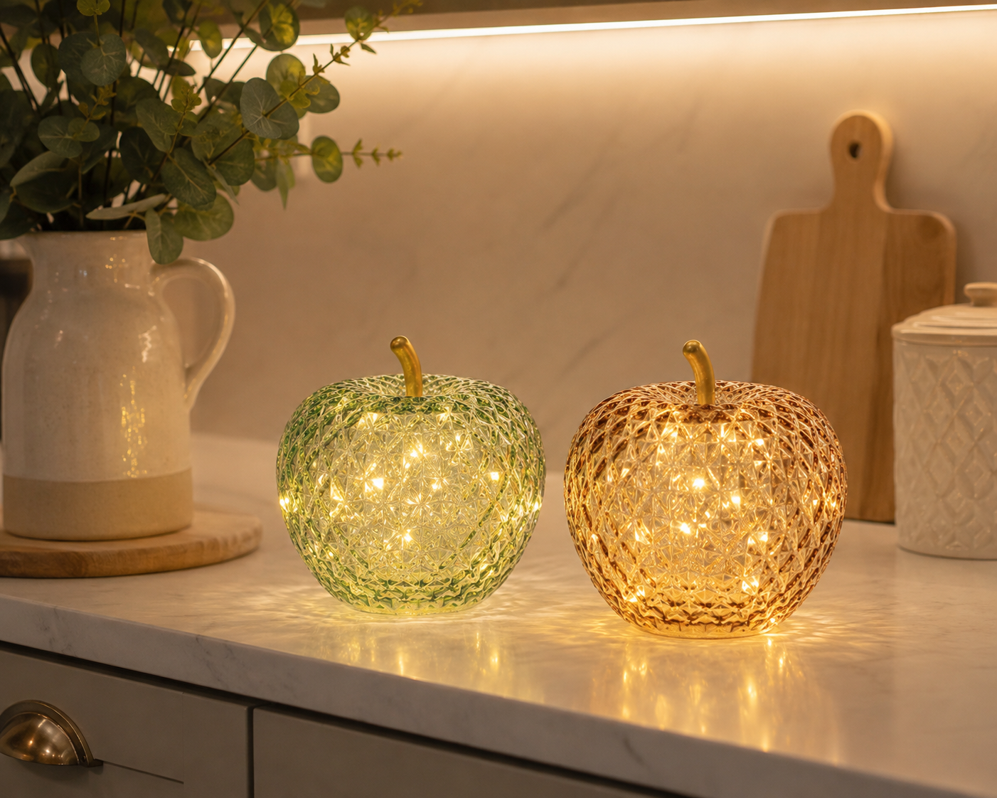 Diamond Cut LED Apple, 2 colours