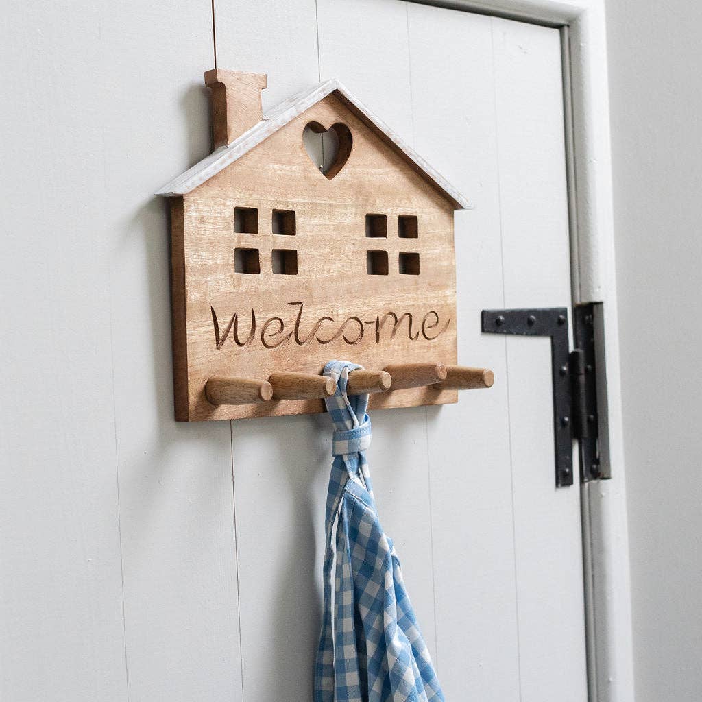 Wooden Home Decorative Hanging Hook Rack