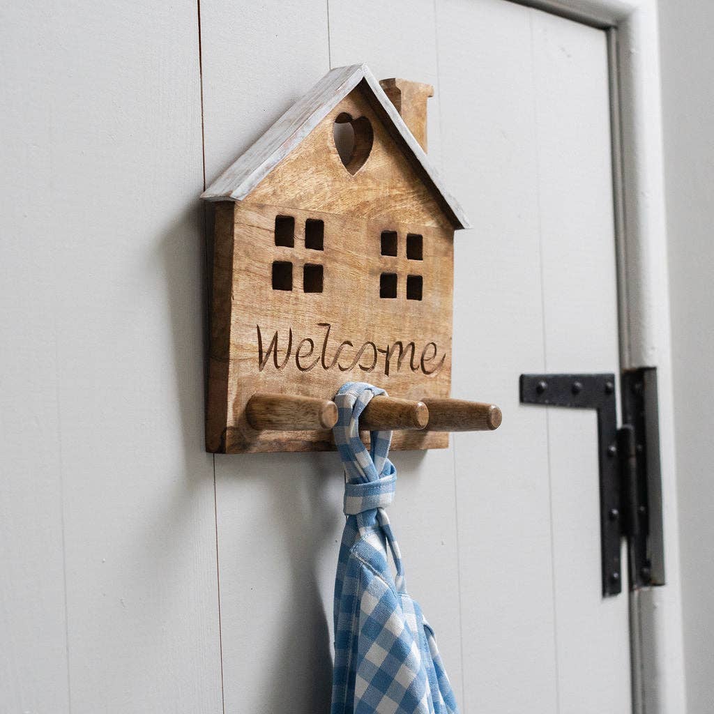 Wooden Home Decorative Hanging Hook Rack