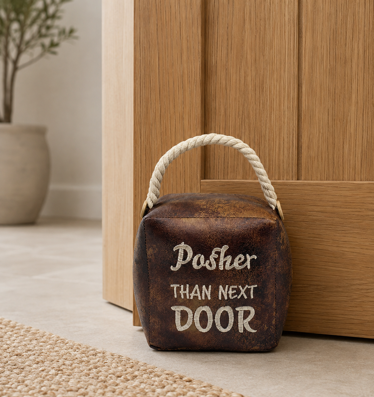 Posher than next door, doorstop
