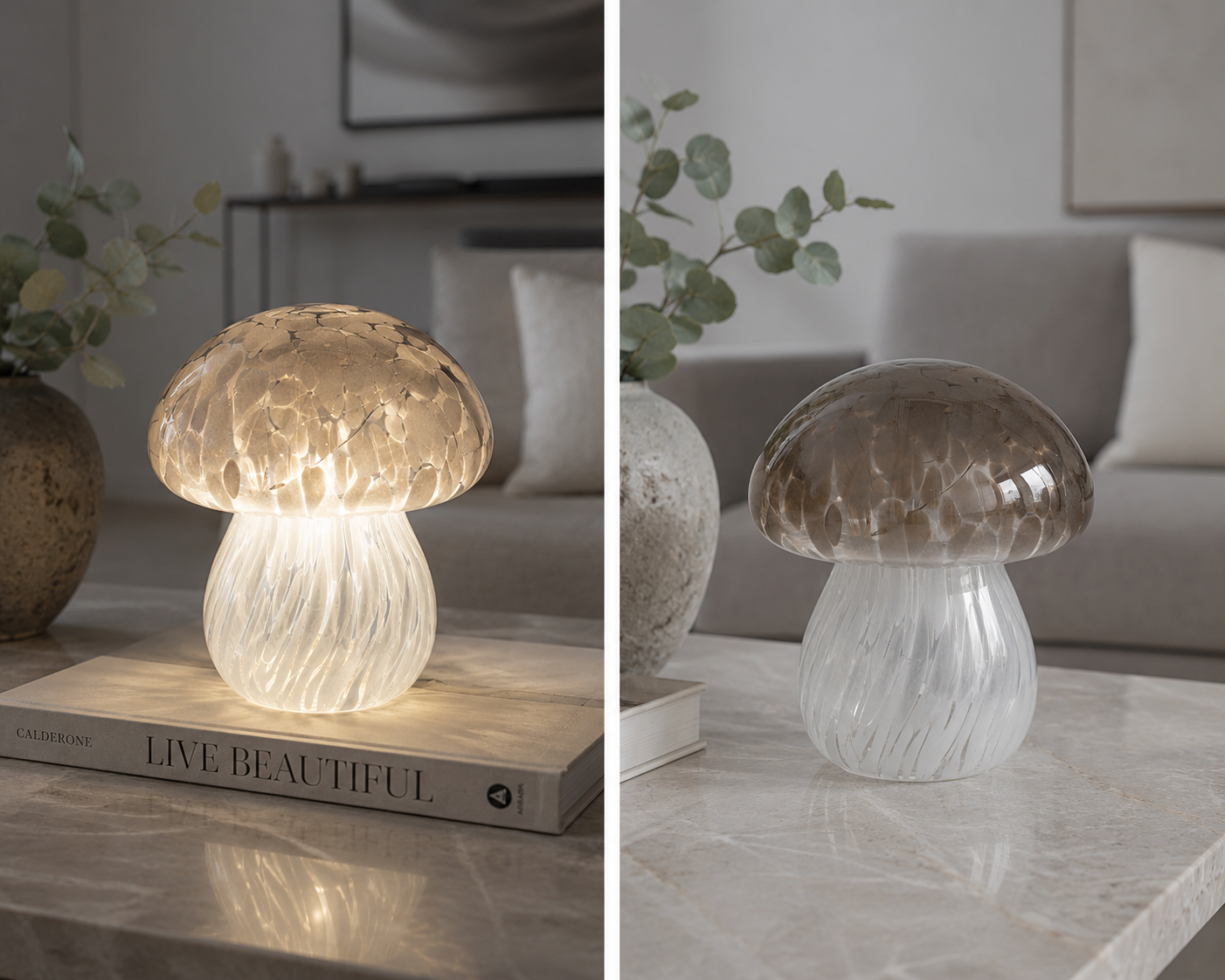 LED Grey Mushroom