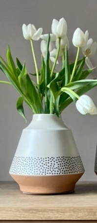 Dotty Bamboo Vase, 18cm