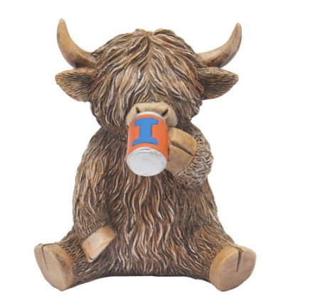 Highland Cow Drinking Iron Brew