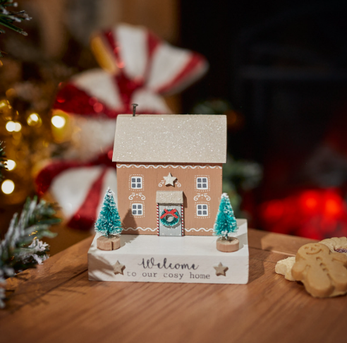 Welcome To Our Cosy Home, Wooden Block