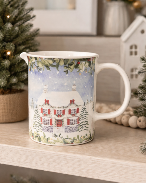 Christmas Cottage Jug