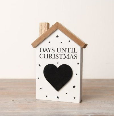 Days until Christmas wooden block