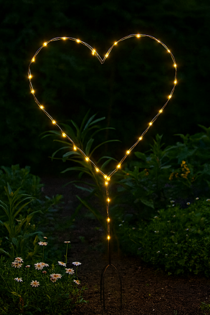 Metal Heart Garden Stake, 135cm