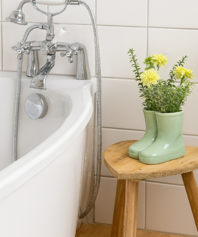 Sage Green Wellies, Chrysanthemums