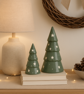 Green Star Ceramic Trees, 2 sizes