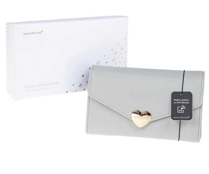 Grey/Gold Heart Purse COMES WITH GIFT BOX
