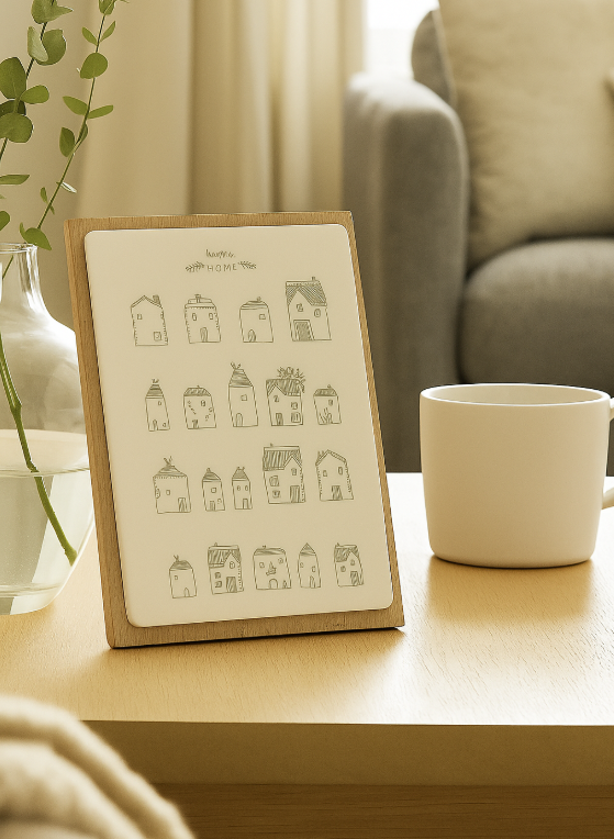 Happy Home, Layered Plaque
