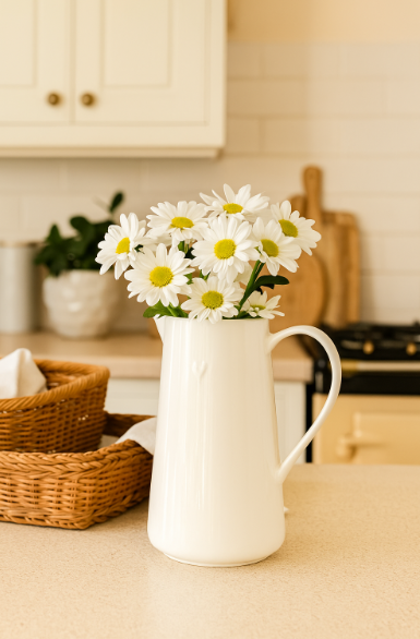 White Ceramic Heart Jug