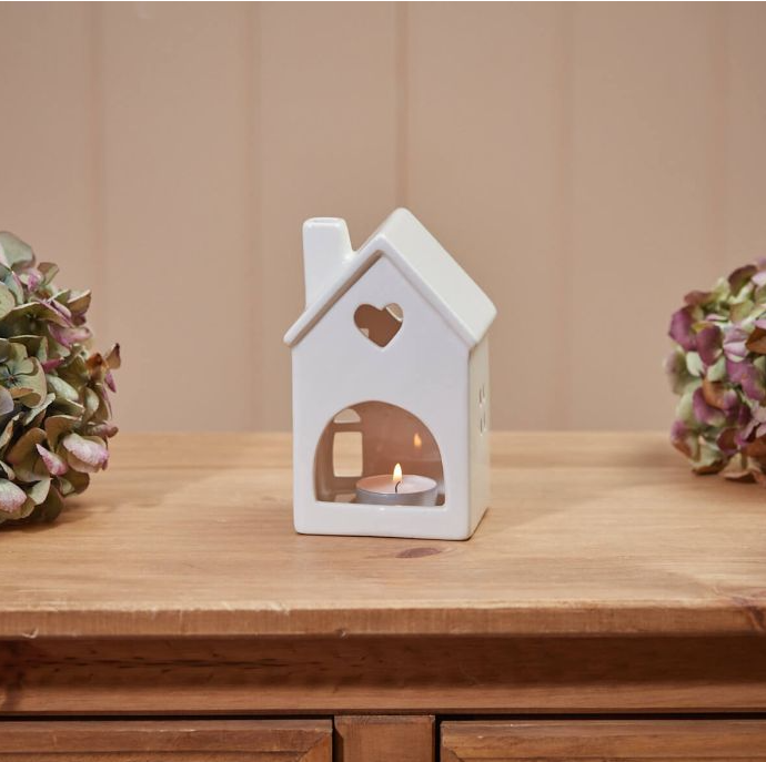 Floral home is where the hearty is tealight holder