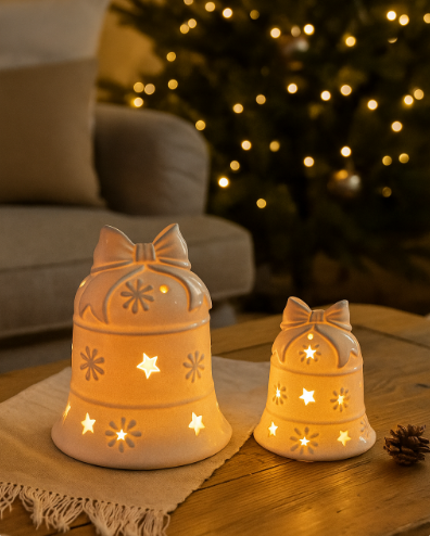 LED Bell Ornament, 2 sizes