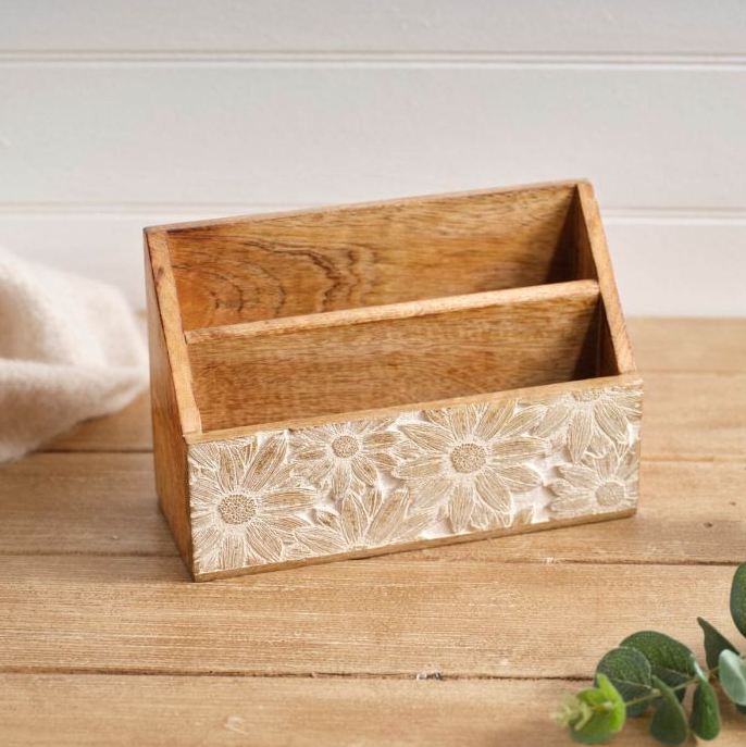 Mango Wood Letter Rack