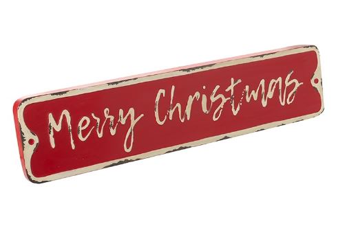 Merry Christmas Metal Sign, 66cm