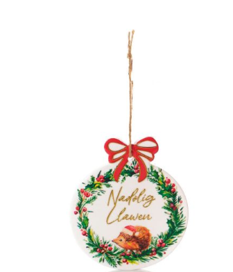 Nadolig Llawen Ceramic Hanger
