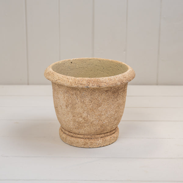 Round Clay Cement Urn Pot TD17xH14cm Weight-1306g