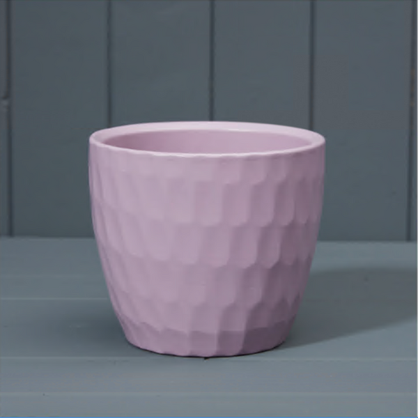 (305 15 187) Matt Lavender Griebling Ceramic Carve Pot D15cm