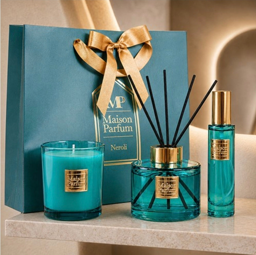 Gift bag set - Candle, Diffuser, Room Spray - Inspired by Tom Ford Neroli Portofino