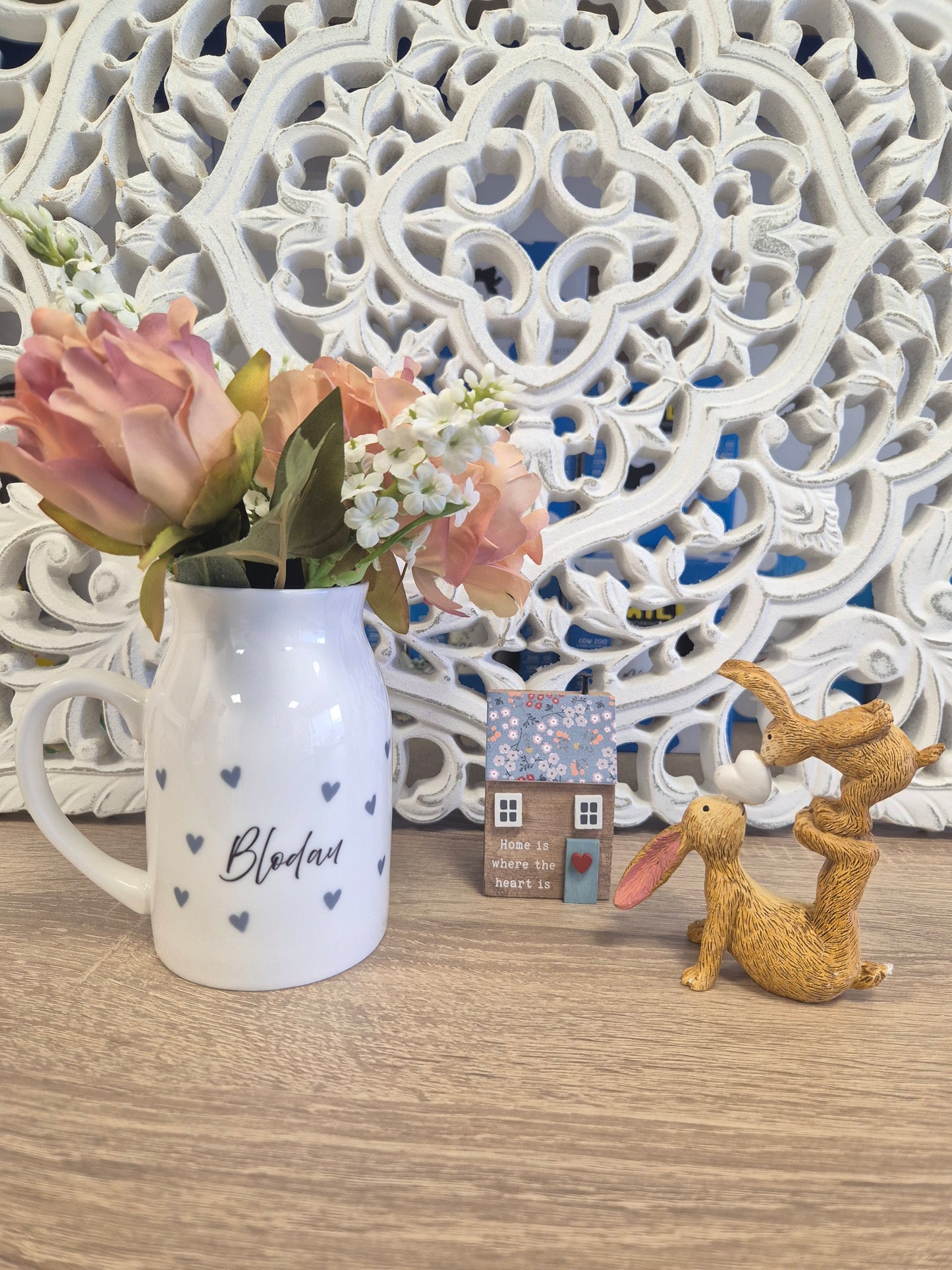 Blodau Heart Print Jug