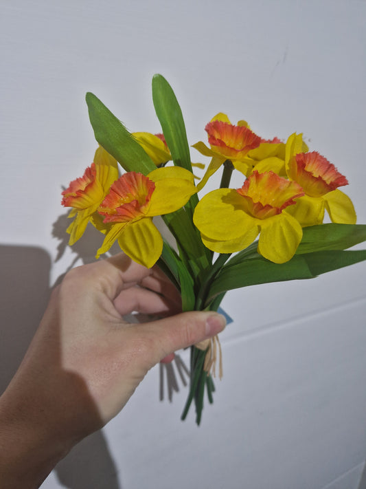 Artificial Daffodil Bunch 25cm