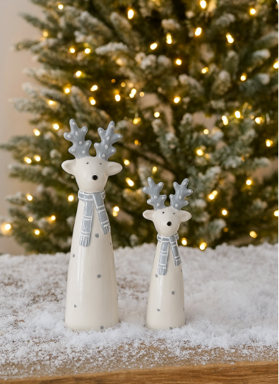 Grey Spotted Reindeer, 2 sizes