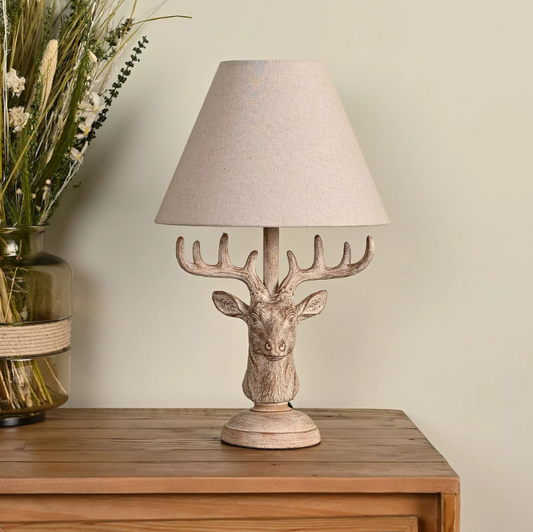 Stag Head Table Lamp