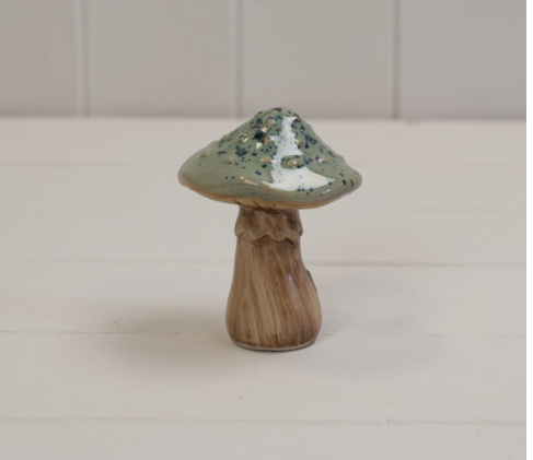 Ceramic Wood Toadstool Mushroom