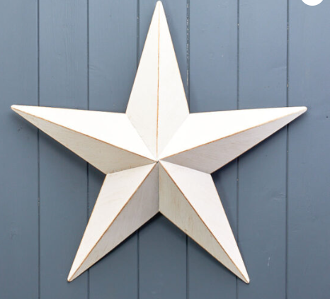 White metal Star, 50cm