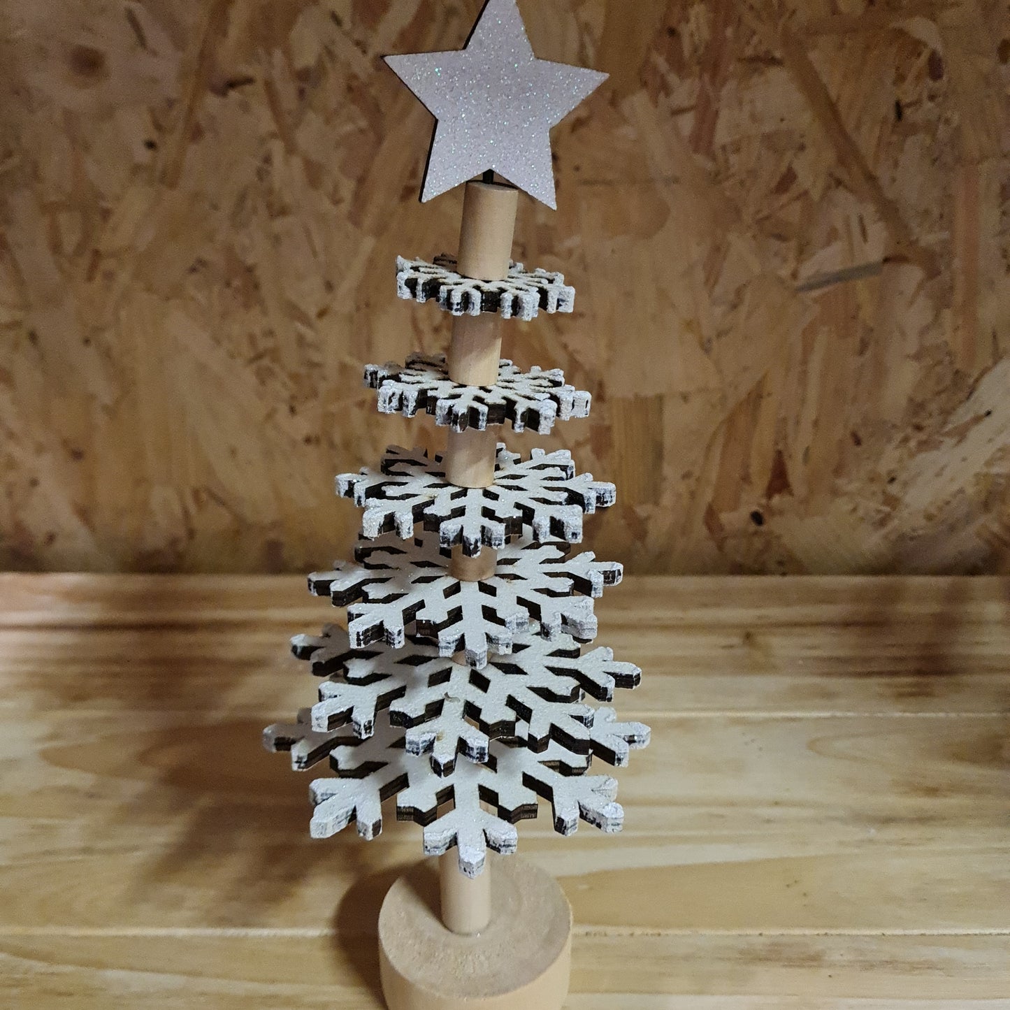 Wooden Snowflake Tree