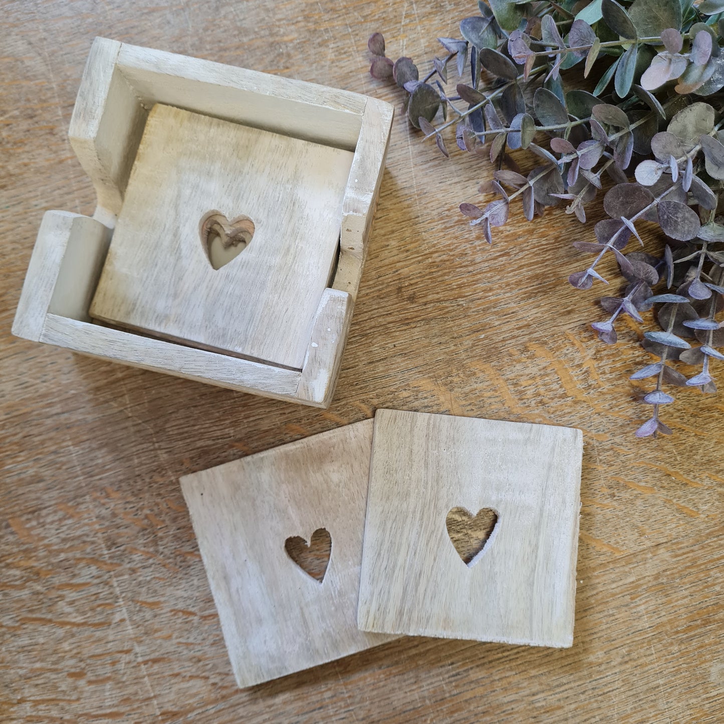 Wooden Heart Coasters