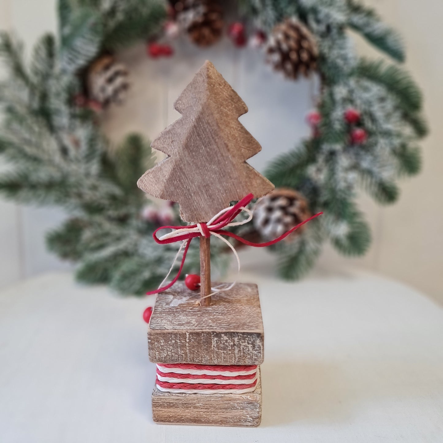 Rustic Wooden Christmas Deco, 20cm