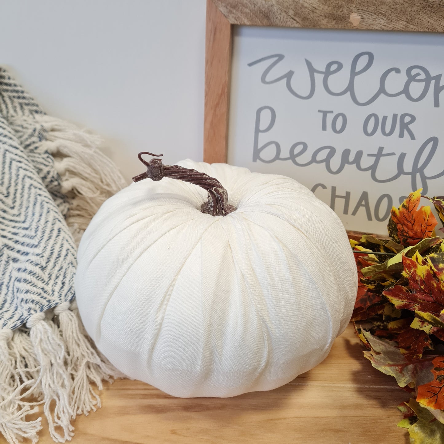 White Linen Pumpkin