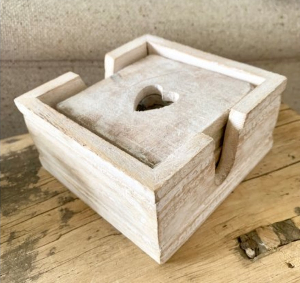 Wooden Heart Coasters