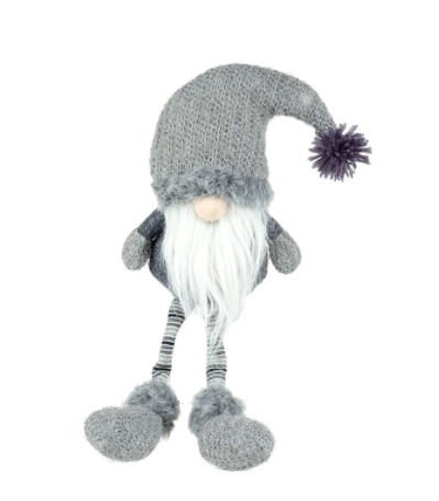 Grey Bobble Hat Gonk shelf sitter