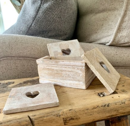Wooden Heart Coasters
