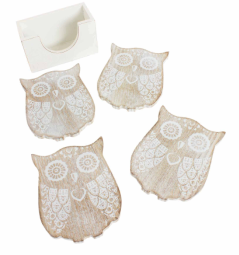 Owl Coaster, Set of 4