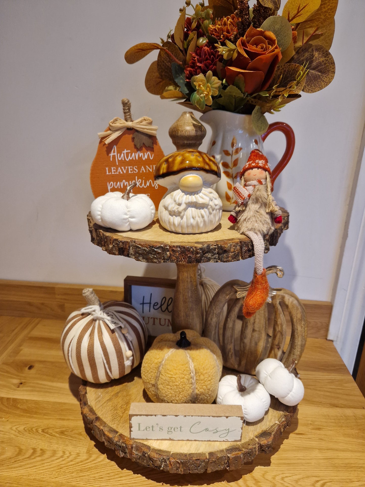 Rustic Wooden 2 Tier Styling Tray