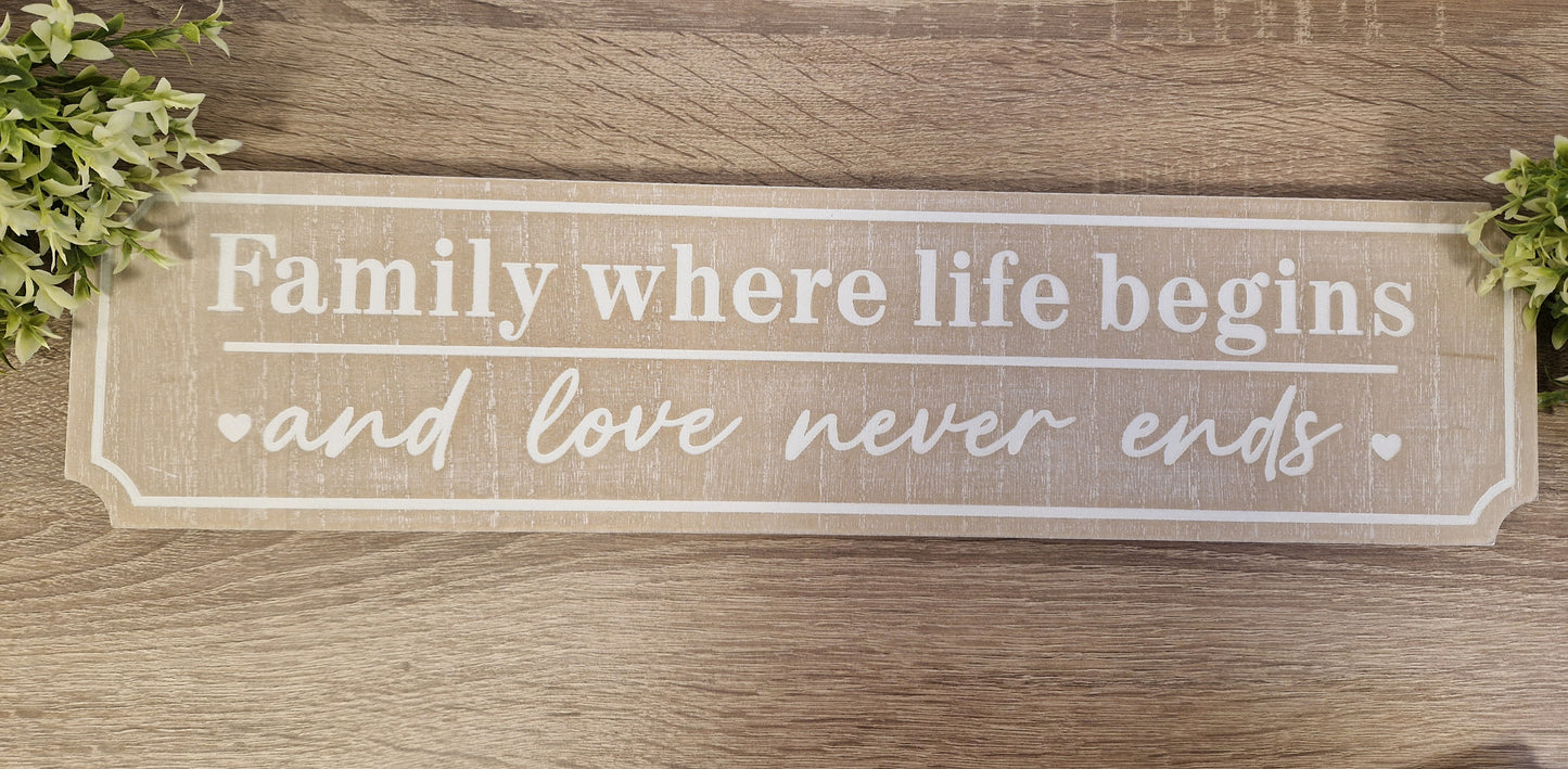 Family wooden Plaque, 50cm