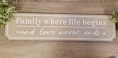 Family wooden Plaque, 50cm