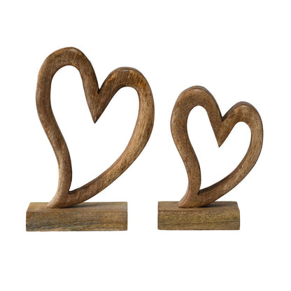 Decorative Wooden, Hand-carved Heart