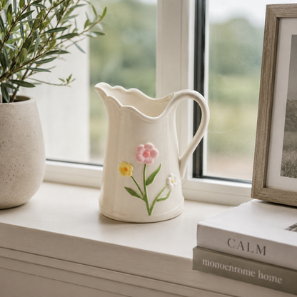 Stoneware 3D Floral Vase