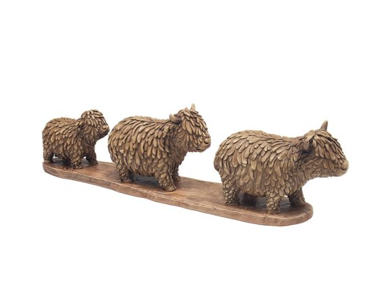 Trio Family Highland Cow Ornament