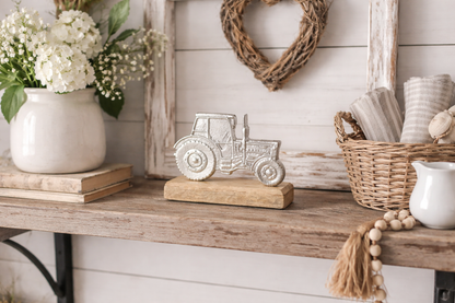 Tractor on Wood Base
