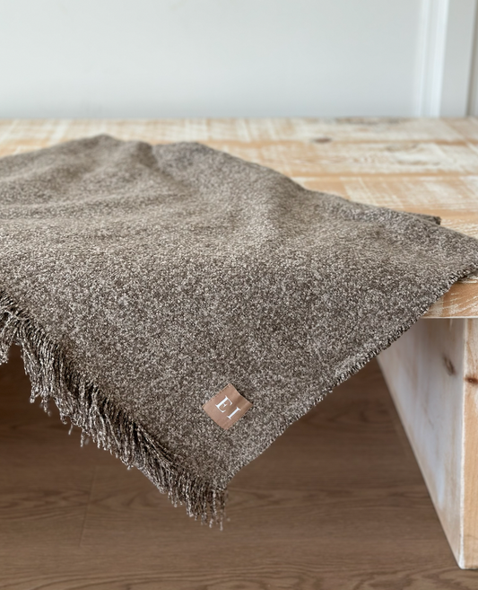 Soft Chocolate Brown Throw 125x175