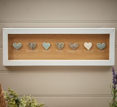 Pebble Heart Wooden Plaque