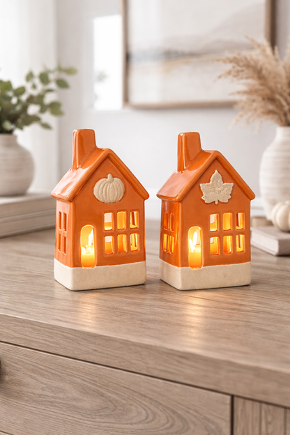 ORANGE LED LIGHT-UP HOUSE, 2 designs